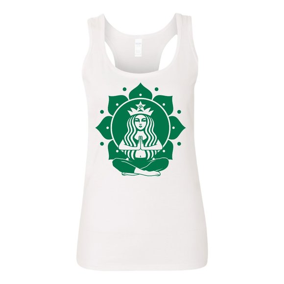 bomb171 Tops - Yoga Coffee Softstyle Racerback Tank